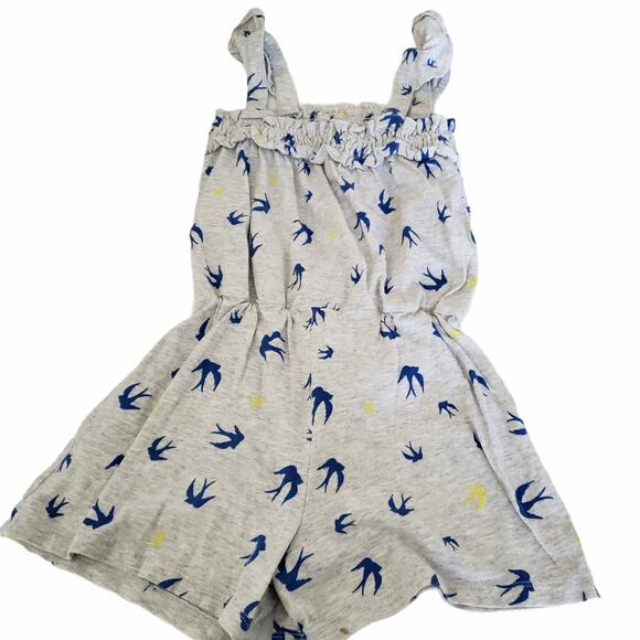 2 FOR $5 SALE Next Blue Gray And Yellow Sleeveless Romper Size 4/5 - Picture 1 of 12